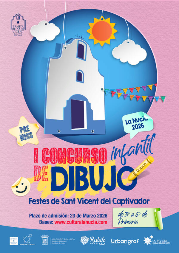 La Nuc&iacute;a convoca el I concurso de dibujo infantil de &ldquo;les Festes de Sant Vicent&rdquo;