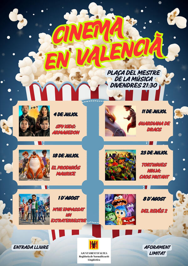 El 4 de juliol començarà el cicle d’estiu “Cinema en Valencià” 