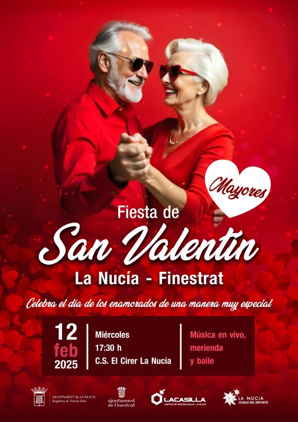 Tercera Edad programa talleres, fiesta de San Valentín y viaje a Benicarló en febrero 