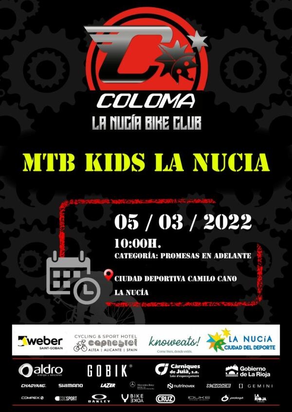 La “cantera mtb” competirá en el XCO Escolar de La Nucía