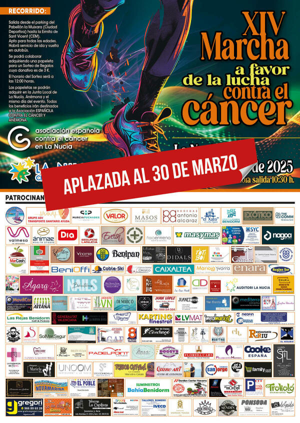 La XIV Marcha “contra el cáncer” La Nucía será este domingo 