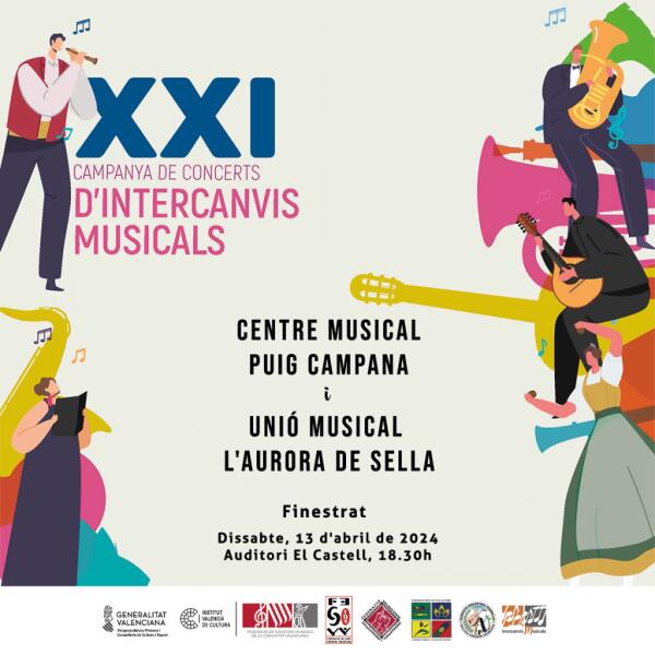 CONCIERTO DE PRIMAVERA DEL CENTRE MUSICAL PUIG CAMPANA Y UNIÓ MUSICAL L’AURORA DE SELLA