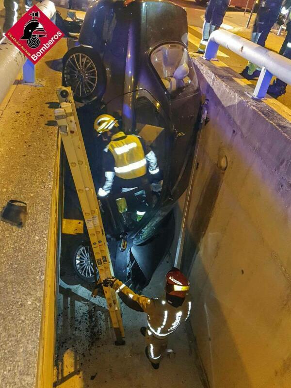 Espectacular Accidente sin heridos en Finestrat.