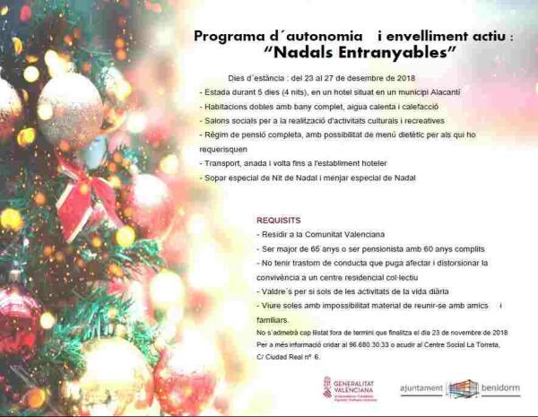 Benidorm &middot; &Uacute;ltimos d&iacute;as para acogerse al programa &lsquo;Navidades Entra&ntilde;ables&rsquo;