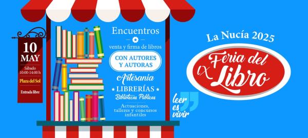 La Nucía celebra su IX Feria del Libro este sábado en la plaza del Sol