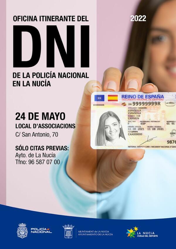 El 24 de mayo vuelve la Oficina del DNI a La Nucía