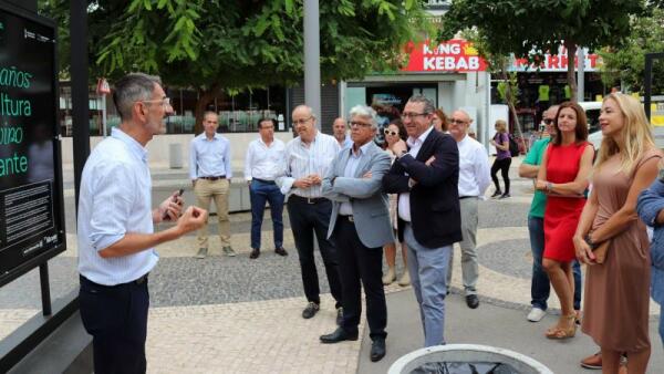 La plaza de la Hispanidad, escenario de la exposición ‘3.000 años de cultura del vino Alicante’ 