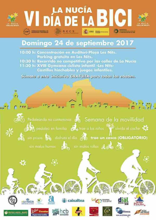 La Nuc&iacute;a celebra el  &ldquo;VI D&iacute;a de la Bici, D&iacute;a sin Coches&rdquo;  este domingo