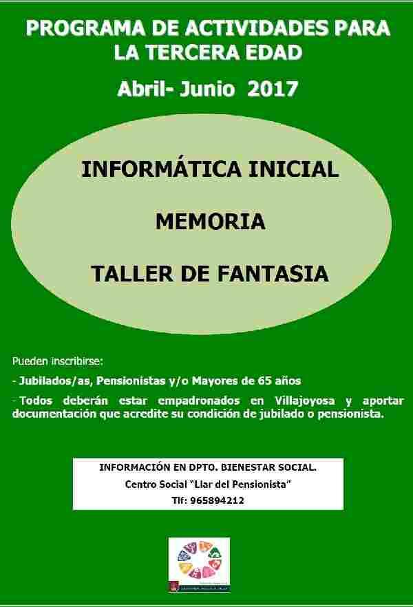 Bienestar Social consolida sus talleres para la tercera edad y de espa&ntilde;ol para inmigrantes