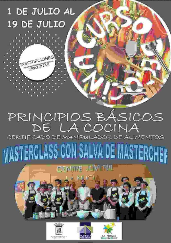 La Nucía // Cursos gratuitos de Cocina para Jóvenes Desempleados con profesor MásterChef 