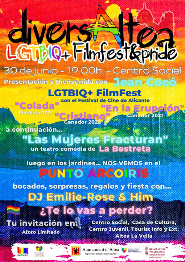 La segunda edición de “diversAltea” conmemorará el Día del Orgullo LGTBIQ+ 