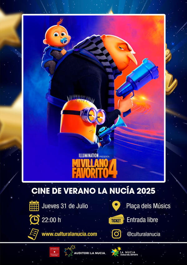 “Gru 4. Mi Villano Favorito” esta noche en la plaça dels Músics