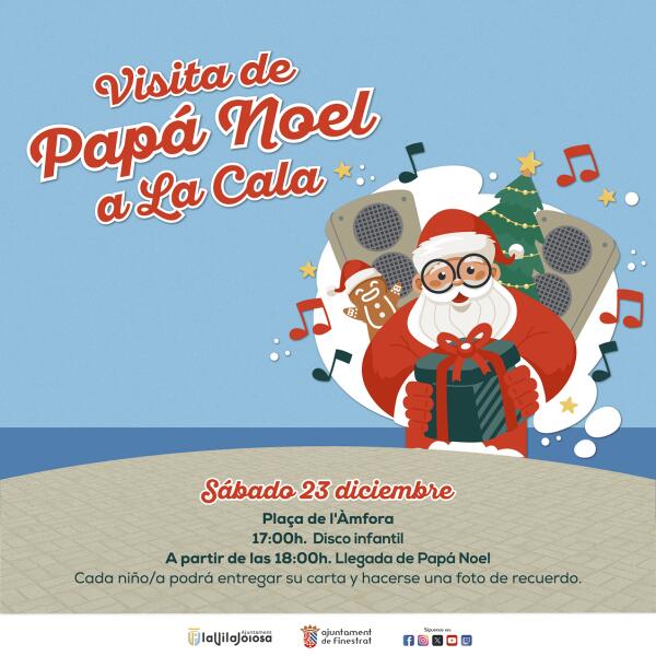 LA CALA SE PREPARA PARA LA VISITA DE PAPÁ NOEL ESTE SÁBADO 23 DE DICIEMBRE