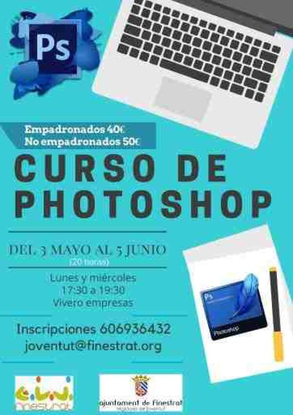 La Concejal&iacute;a de Juventud de Finestrat ampl&iacute;a el plazo de inscripci&oacute;n al curso de Photoshop que se celebrar&aacute; en mayo 