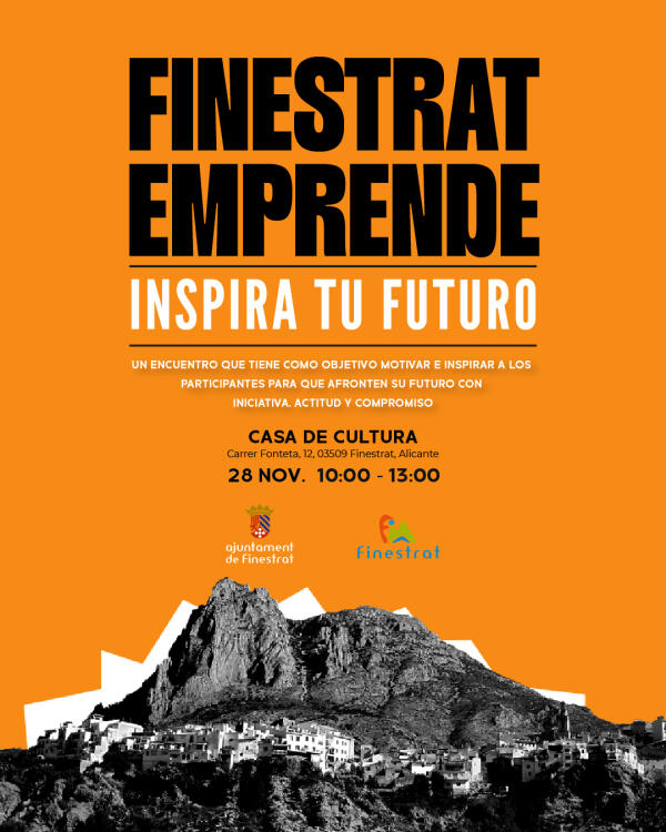LA CASA DE CULTURA ACOGE “FINESTRAT EMPRENDE”, PRIMER ENCUENTRO PARA FOMENTAR LA CULTURA EMPRENDEDORA Y PONER EL VALOR EL TALENTO LOCAL