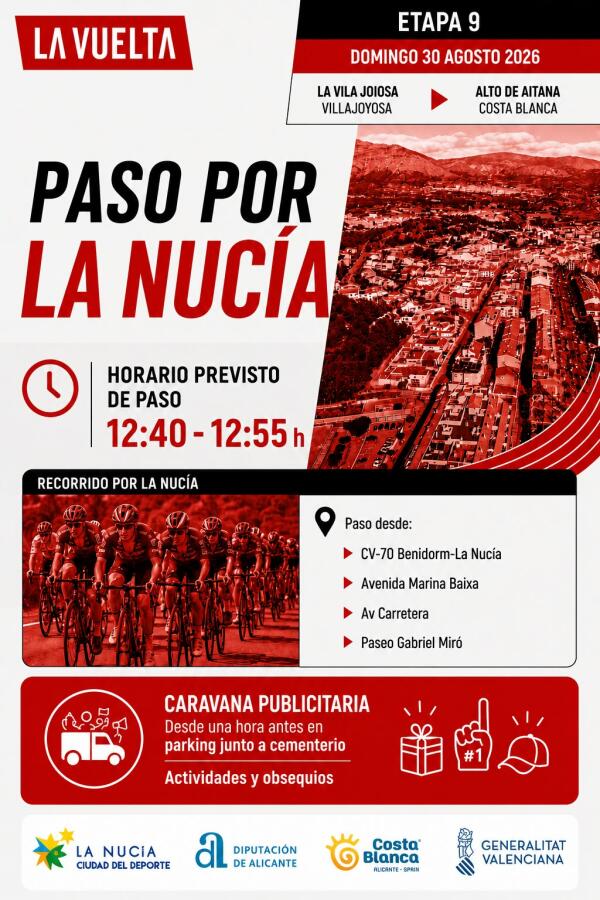 La Vuelta a Espa&ntilde;a 2026 pasar&aacute; por La Nuc&iacute;a este domingo