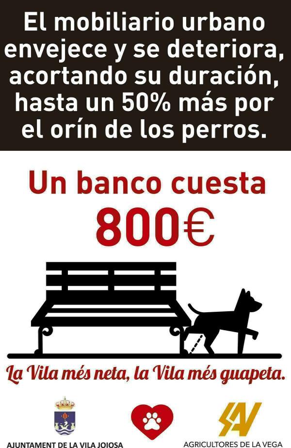 La Vila &middot; Limpieza Urbana impulsa una campa&ntilde;a de concienciaci&oacute;n del cuidado del mobiliario urbano para los due&ntilde;os de perros 