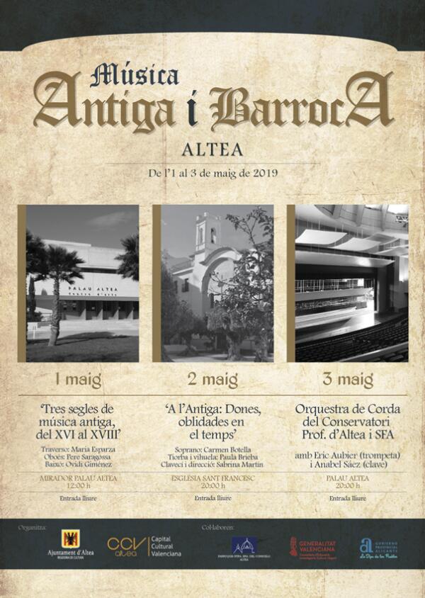 Altea celebra el ciclo ‘Música Antiga i Barroca’ del 1 al 3 de mayo