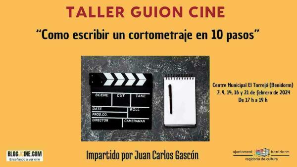 Cultura organiza un taller para aprender a escribir el guion de un cortometraje 