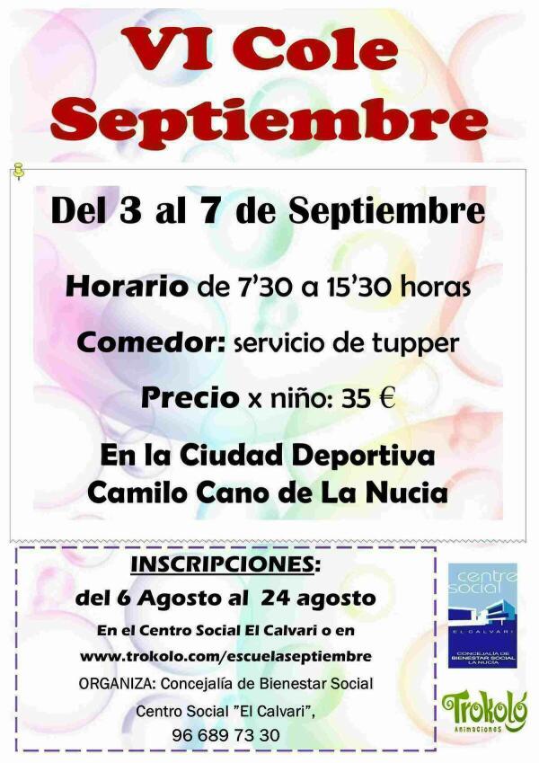 La Nuc&iacute;a &middot; &Uacute;ltimas plazas para VII Cole de Septiembre 