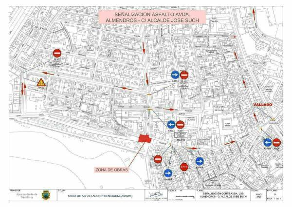 El tramo bajo de Almendros, cerrado hasta el domingo por el asfaltado de Sant Pere y Alcalde Jos&eacute; Such. 