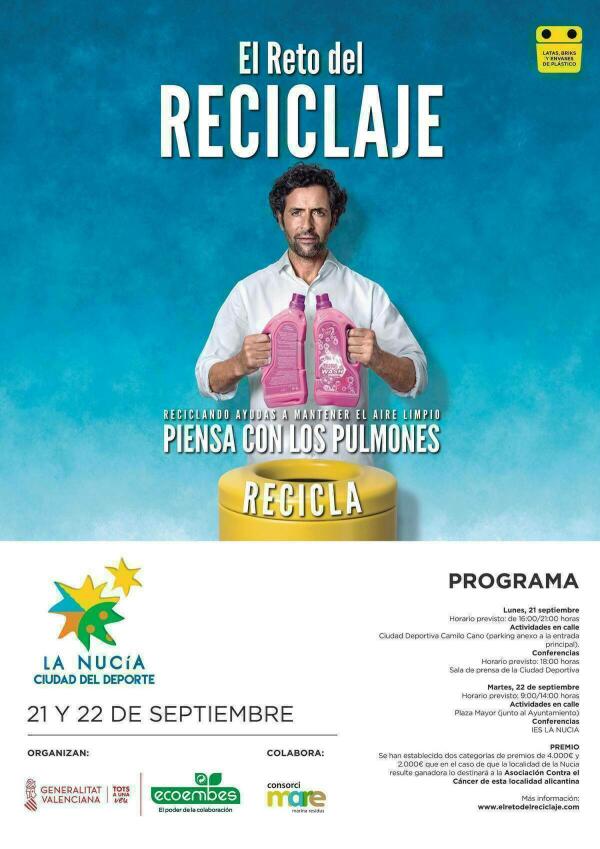 La Campa&ntilde;a &ldquo;El Reto del Reciclaje&rdquo; esta tarde en la Ciutat Esportiva