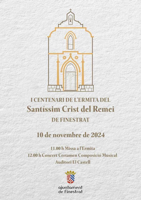 PRESENTACIÓN DE LOS ACTOS POR EL CENTENARIO DE LA ERMITA DEL SANTÍSSIM CRIST DEL REMEI DE FINESTRAT