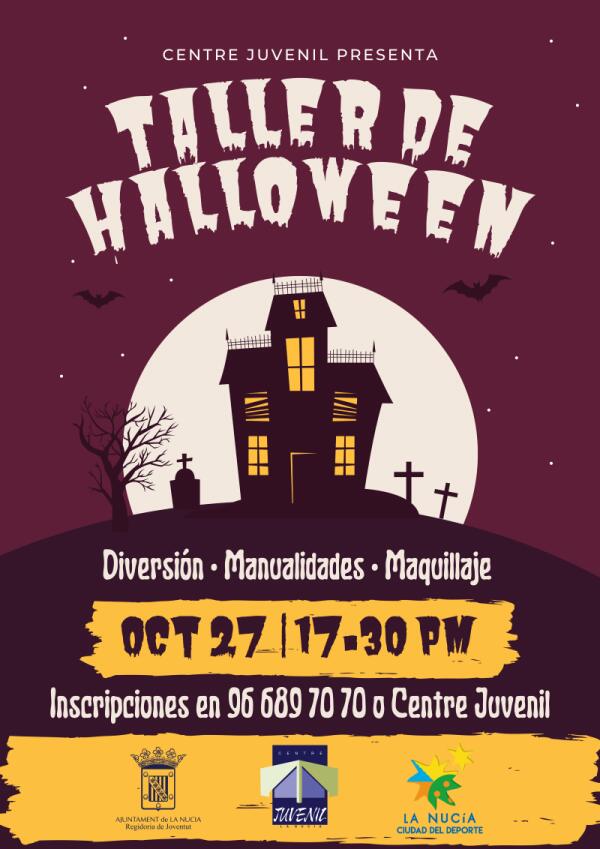 Esta tarde “Taller de Halloween” en el Centre Juvenil