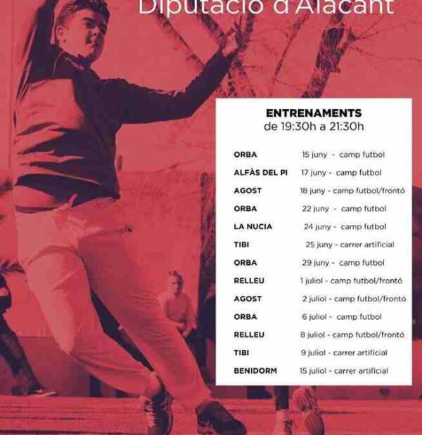 Los mejores pelotaris de la provincia de Alicante entrenan esta tarde en l&rsquo;Alf&agrave;s