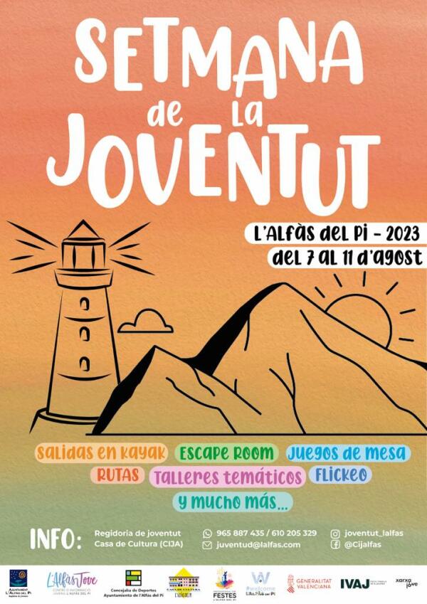 L’Alfàs celebrará la segunda Setmana de la Joventut del 7 al 11 de agosto