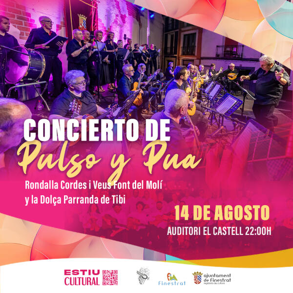 FINESTRAT CIERRA L&rsquo;ESTIU CULTURAL AMB LA RONDALLA CORDES I VEUS FONT DEL MOL&Iacute; I LA DOL&Ccedil;A PARRANDA DE TIBI