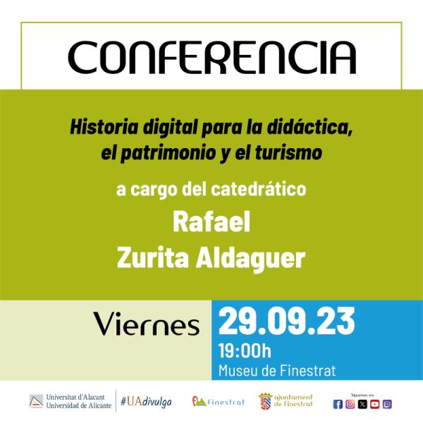 Conferencia: Historia digital para la didáctica, el patrimonio y el turismo cultural 