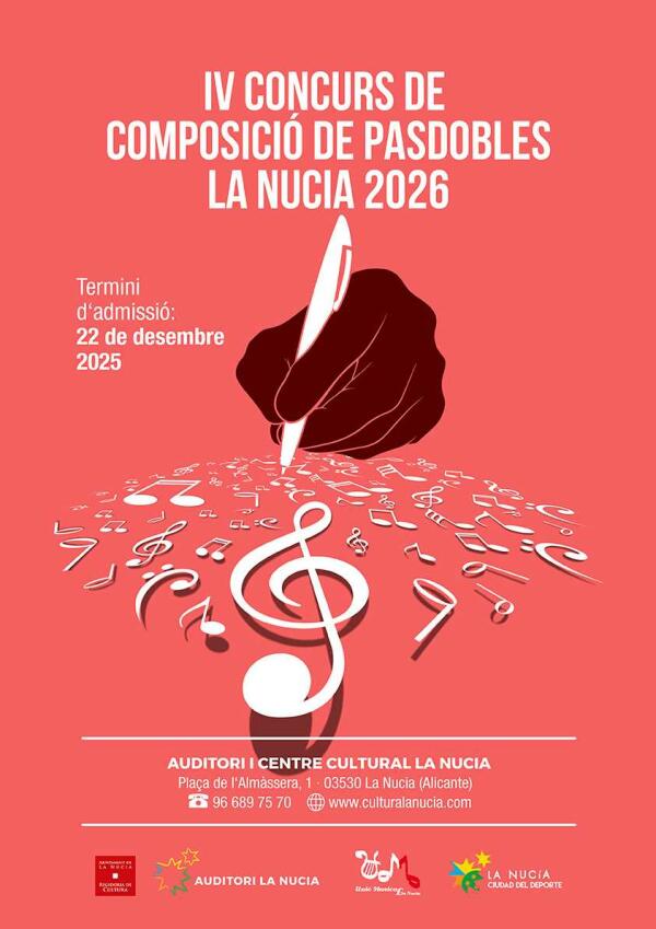 La Unió Musical convoca el “IV Concurso de Pasodobles” con un premio de 1.500 €