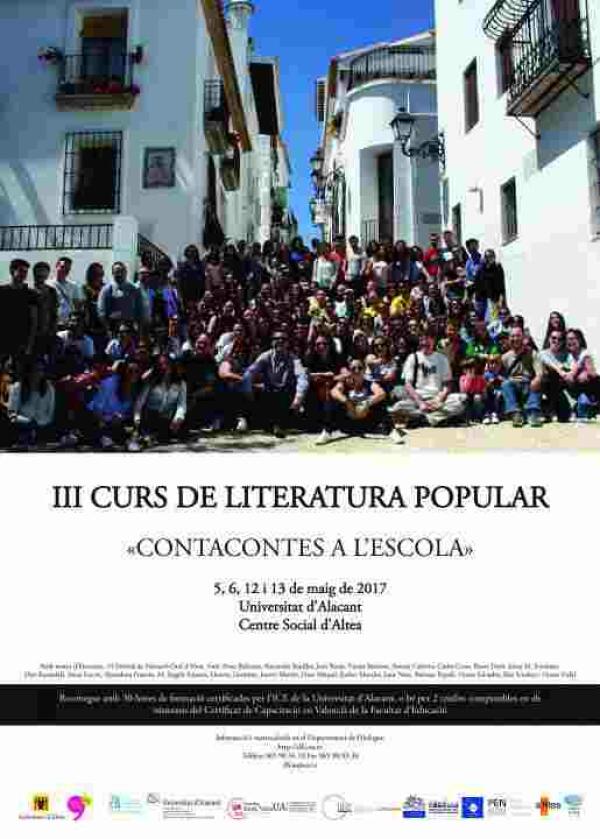 Altea se consolida como la capital valenciana de la literatura popular con la celebraci&oacute;n de la tercera edici&oacute;n de este curso que dirige Joan Borja