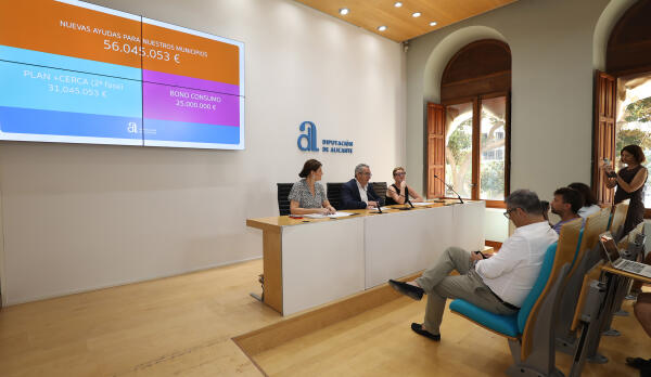 La Diputaci&oacute;n inyectar&aacute; 9,1 millones en los municipios del Alto y Medio Vinalop&oacute; a trav&eacute;s del Plan +Cerca y el Bono Consumo
