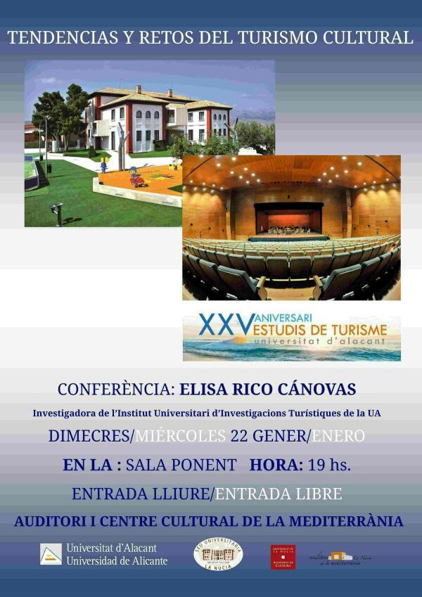 La Nucía · Conferencia sobre “Turismo Cultural” en l´Auditori 