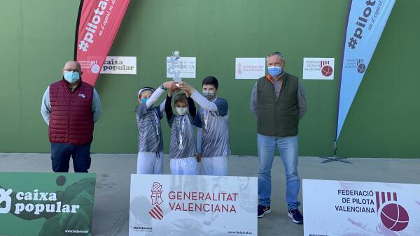 L’Escola de Pilota subcampeones en la Final Provincial “Frontó per Parelles”