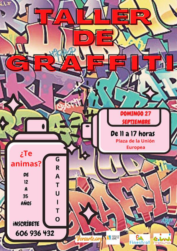LA CONCEJAL&Iacute;A DE JUVENTUD ORGANIZA UN TALLER DE GRAFFITI EN FINESTRAT PARA EL DOMINGO 27 DE SEPTIEMBRE