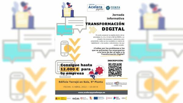 Ayuntamiento y Oficina Acelera PYME de FEMPA organizan el 6 de abril una jornada sobre ayudas a la digitalización para empresas locales 