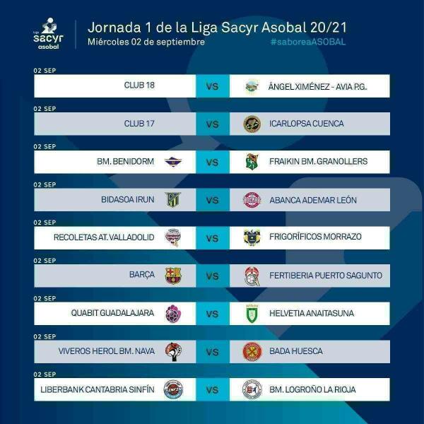 El BM Benidorm ya tiene calendario para la Liga Sacyr Asobal 2020/2021 . 