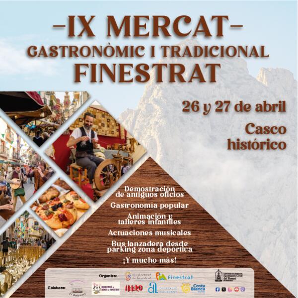 FINESTRAT CELEBRA ESTE FIN DE SEMANA SU IX MERCAT GASTRONÒMIC I TRADICIONAL  