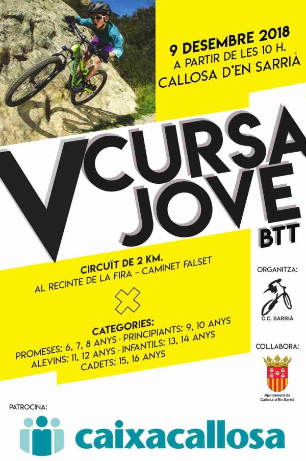  El Club Ciclista Sarri&agrave; organiza el pr&oacute;ximo 9 de diciembre la V Cursa Jove BTT
