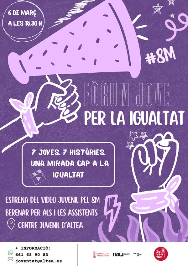 Altea celebrar&aacute; un Foro Joven por la Igualdad con motivo del 8M