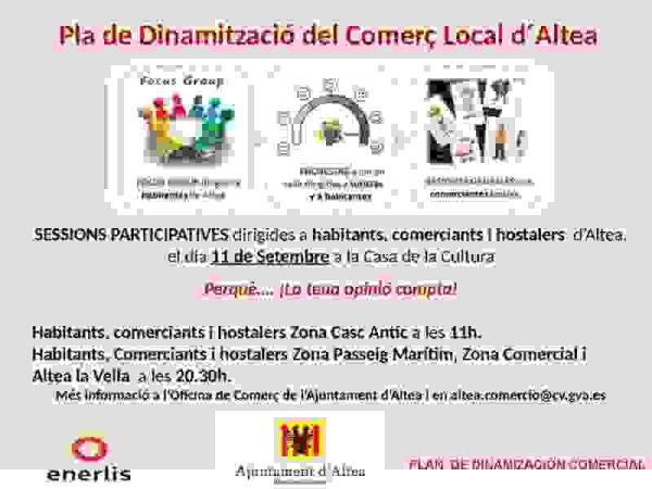 Altea &middot; La concejal&iacute;a de Comercio anuncia dos nueva sesiones participativas del Plan de Dinamizaci&oacute;n Comercial 