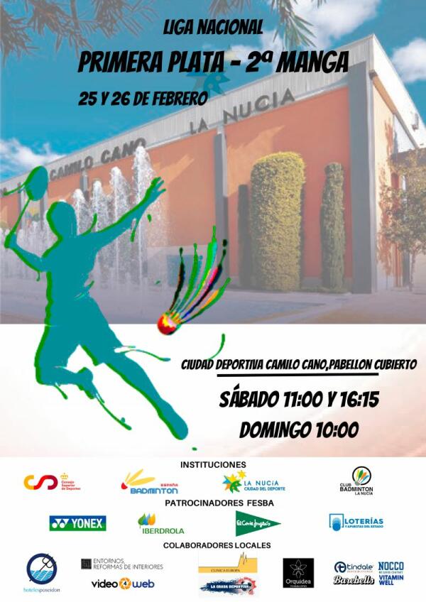 La Nucía acoge la Liga Nacional 1ª Plata de Bádminton este fin de semana