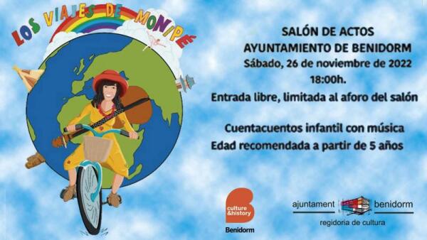 Cultura programa para el sábado ‘Los viajes de Monipé’, un cuentacuentos para toda la familia 