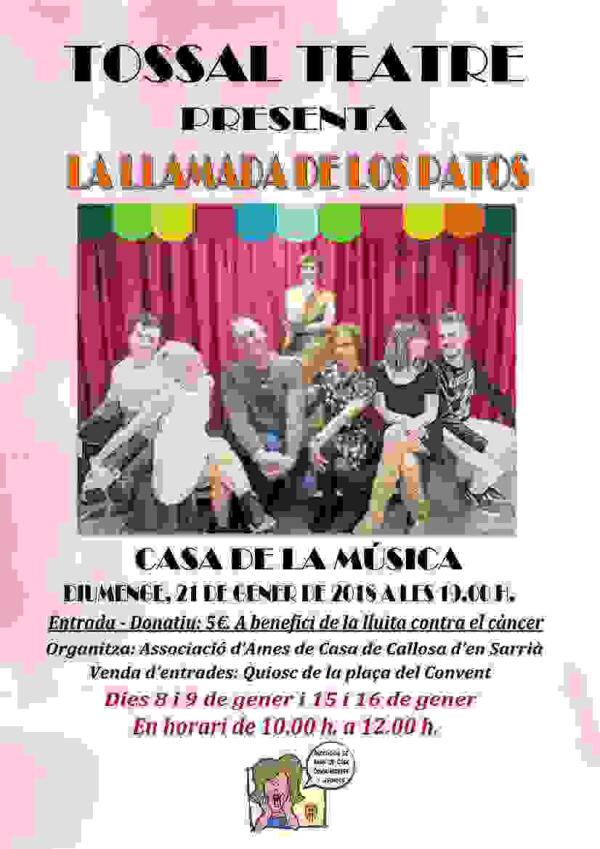 Callosa &middot; Teatro en la Casa de la M&uacute;sica a beneficio de la lucha contra el c&aacute;ncer