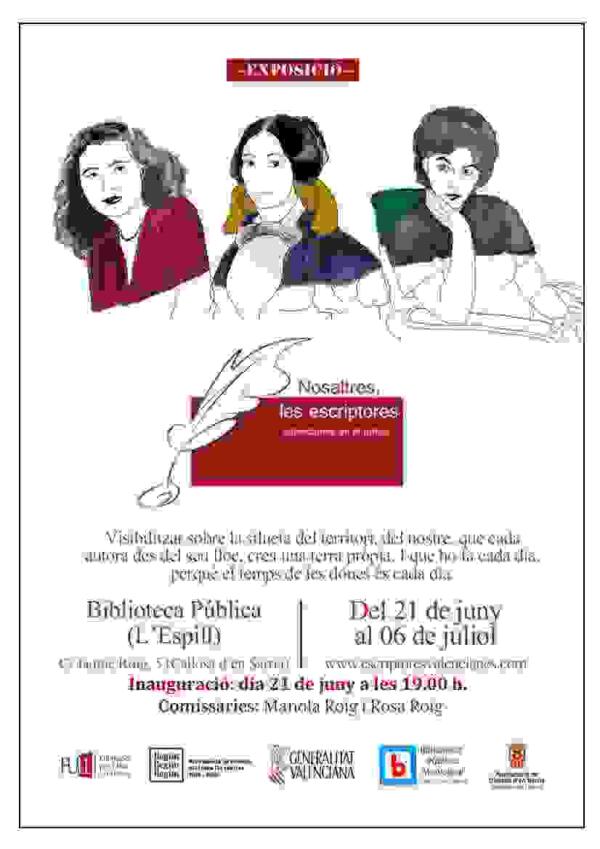  Callosa &middot; La Biblioteca l&rsquo;Espill acoge del 21 de junio al 6 de julio la exposici&oacute;n &lsquo;Nosaltres, les escriptores. Valencianes en el temps&rsquo;