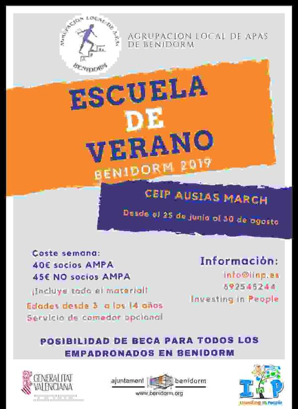  Benidorm // Bienestar Social beca el 100% de la asistencia de 67 menores a la Escuela de Verano del AMPA