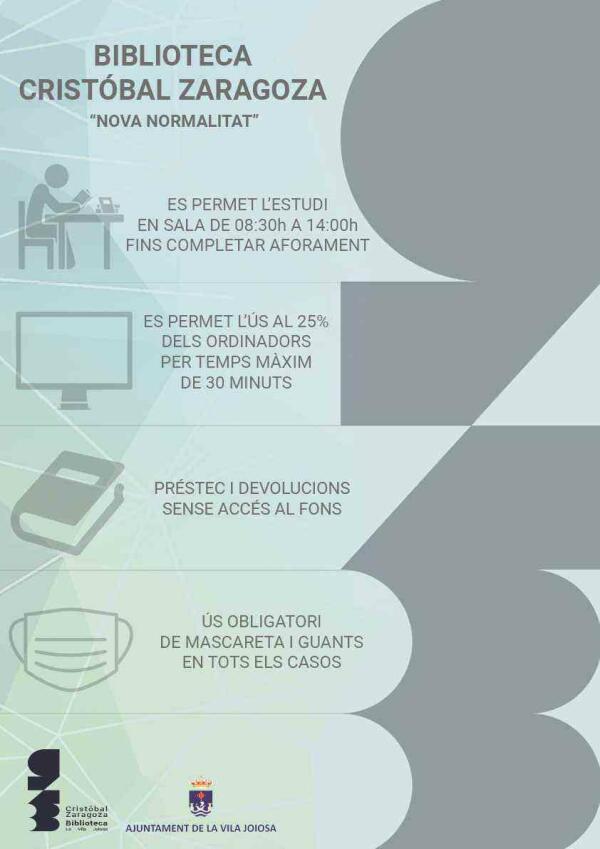 La Biblioteca Crist&oacute;bal Zaragoza reabre su sala de estudio desde la pr&oacute;xima semana